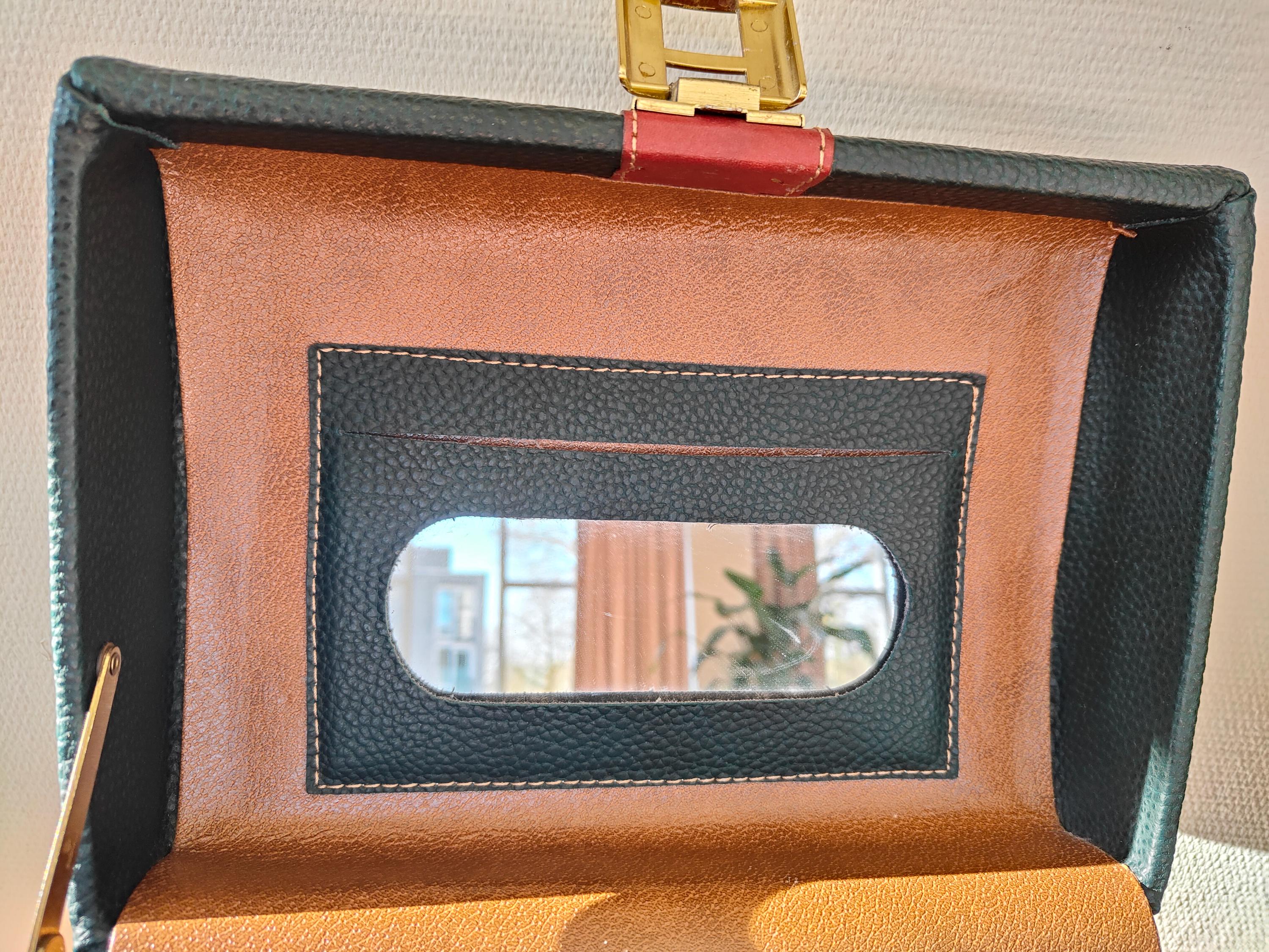 Vintage Italian Leather Jewelry Box With Key, Greenland Case