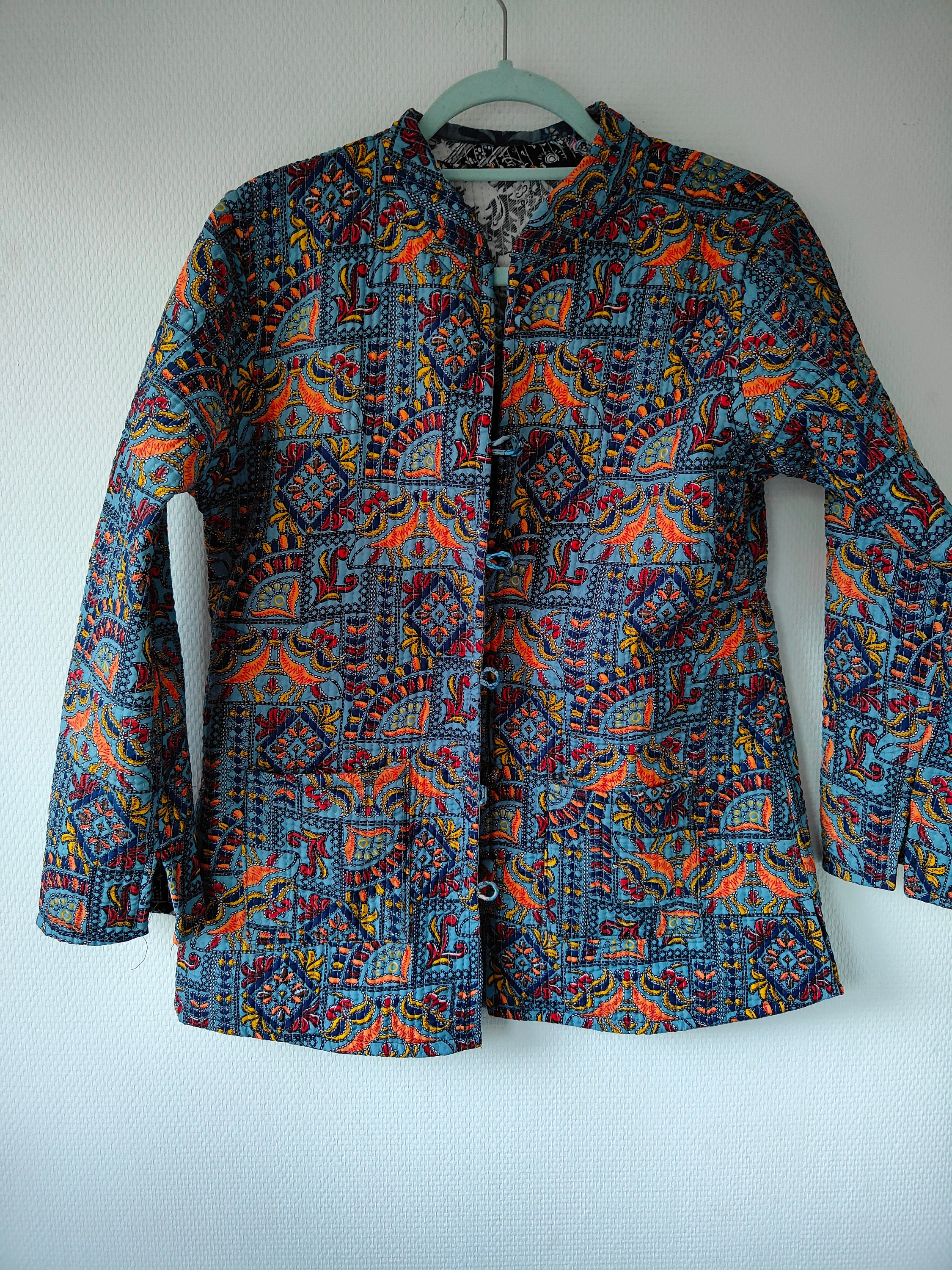 Quilted Ethnic Style Jacket Reversible Colorful Jacket, Cotton Windbreaker, Gift for Her,breathable Blazer, Pure Cotton, Stitch Quilted Coat - Etsy Quilted Ethnic Style Jacket Reversible Colorful Jacket, Cotton Windbreaker, Gift for Her,breathable Blazer, Pure Cotton, Stitch Quilted Coat - Etsy