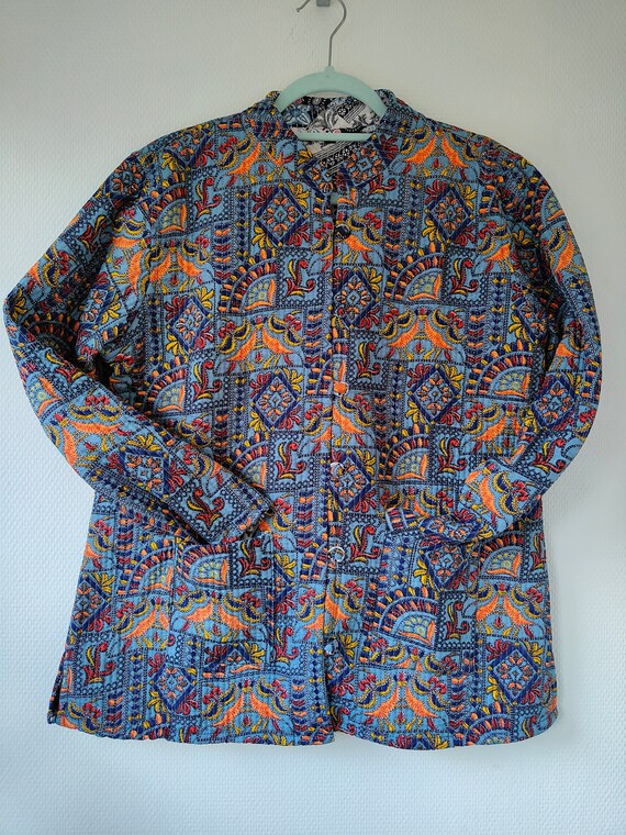 Quilted Ethnic Style Jacket Reversible Colorful Jacket, Cotton Windbreaker, Gift for Her,breathable Blazer, Pure Cotton, Stitch Quilted Coat - Etsy Quilted Ethnic Style Jacket Reversible Colorful Jacket, Cotton Windbreaker, Gift for Her,breathable Blazer, Pure Cotton, Stitch Quilted Coat - Etsy