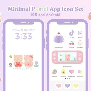 Pastel App Icon Pack: Kawaii Home Screen Set (Digital Download)