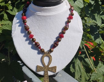 Large Ankh Necklace Egyptian Key of Life