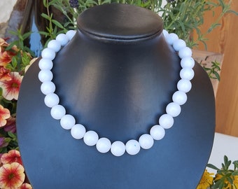 classic white necklace