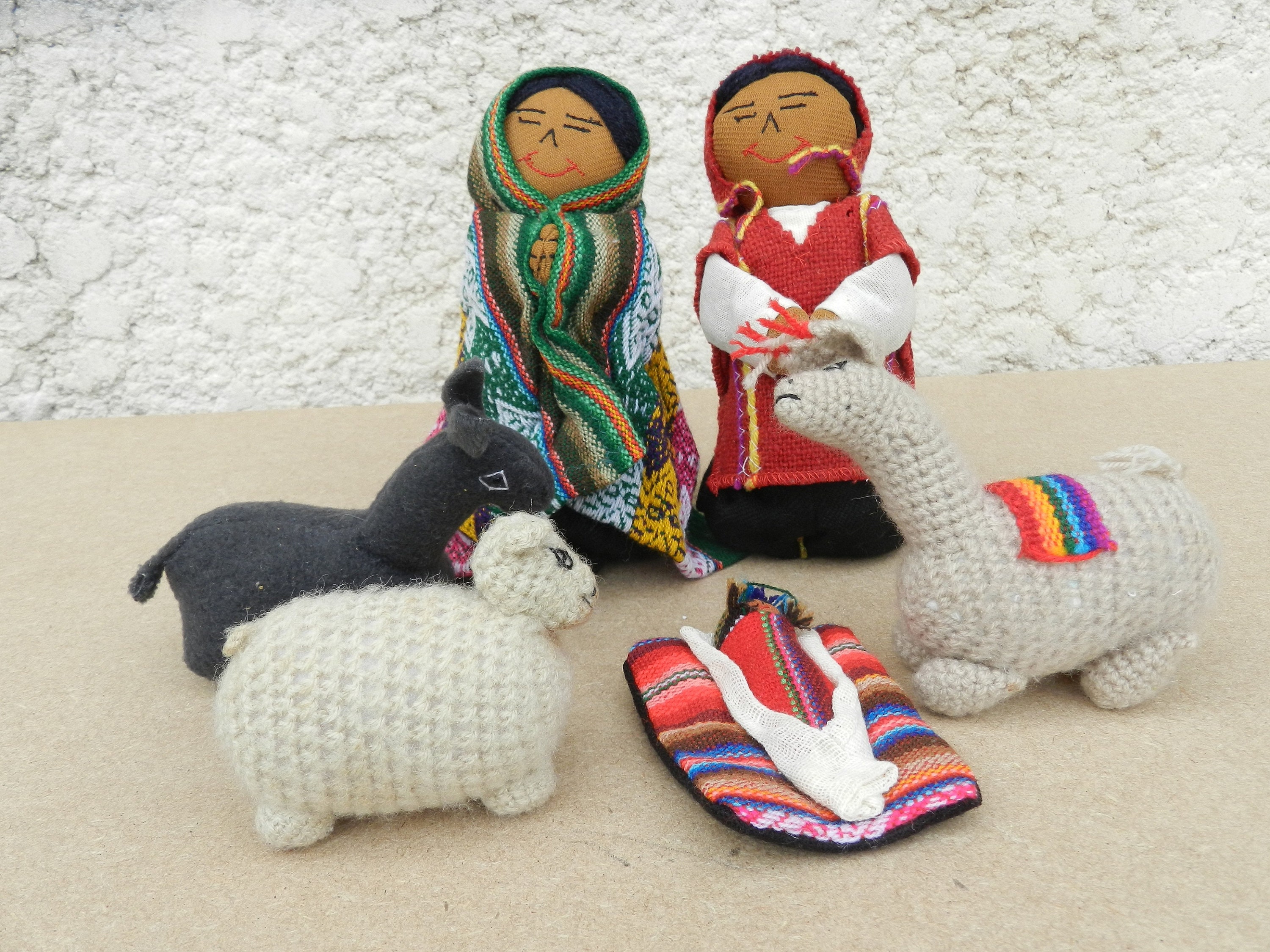 Crèche De Noël En Textile