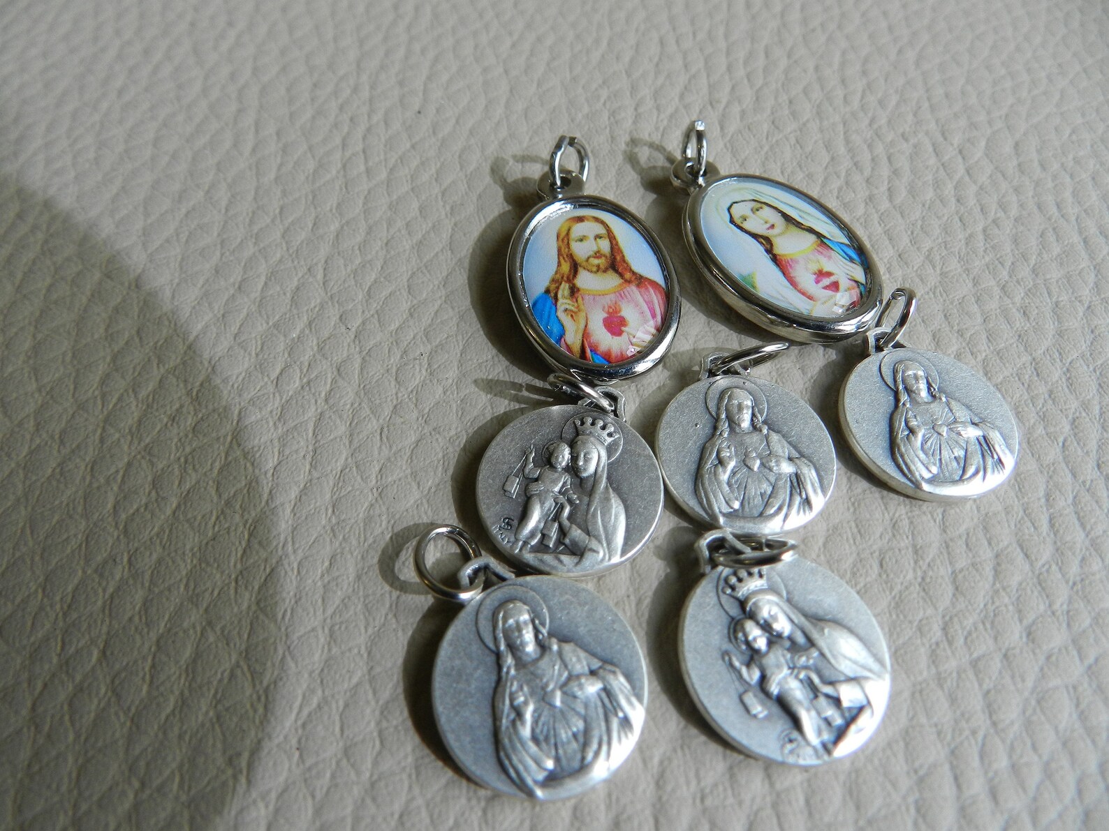 Sacred Heart Scapular Medal Blessed by a Priest, Sacred Heart of Jesus ...