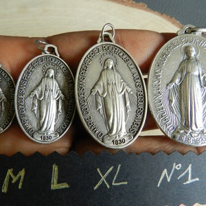 Medalla de plata Virgen María Milagrosa, medalla de Santo, rue du Bac Catherine Labouré, escudo de protección, Antidevoción