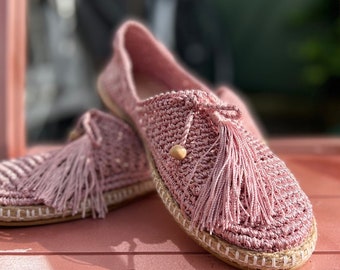 Handmade Summer Knitting Women Shoes