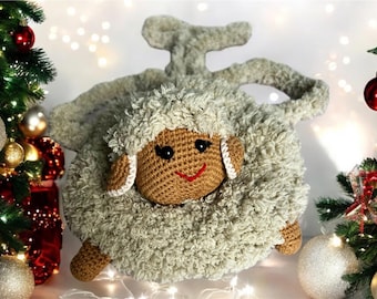 Handmade crochet sheep bag,sheep purse