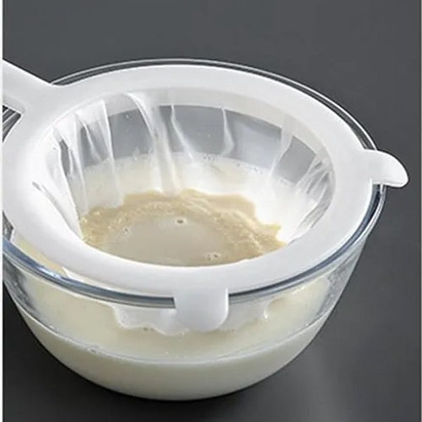 Fine Mesh Strainer & Sieve With Handle - Ideal for Starter Kefir and Reactivating Water and Milk kefir Grains - 4-Inch Diameter