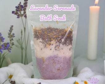 Lavender Serenade Bath Soak - Luxurious Relaxation and Calming Aromatherapy - Gift For Her - Bath Salts