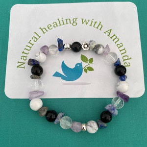 Crystal bracelet for insomnia/ sleep apnea/ nightmare s