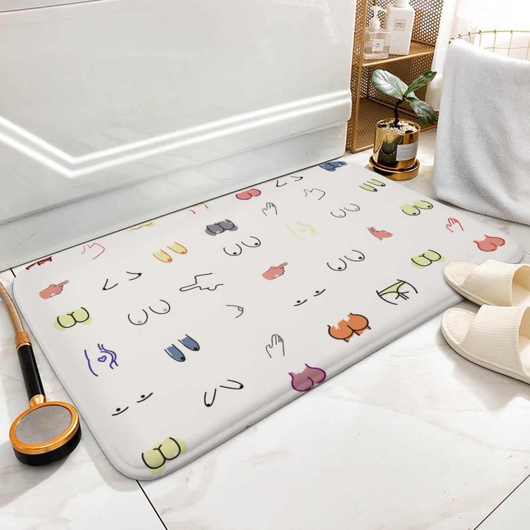 Funny Butt Bath Mat, Hip Shower Mat, Creative Bathroom Mat, Floor Mats ...