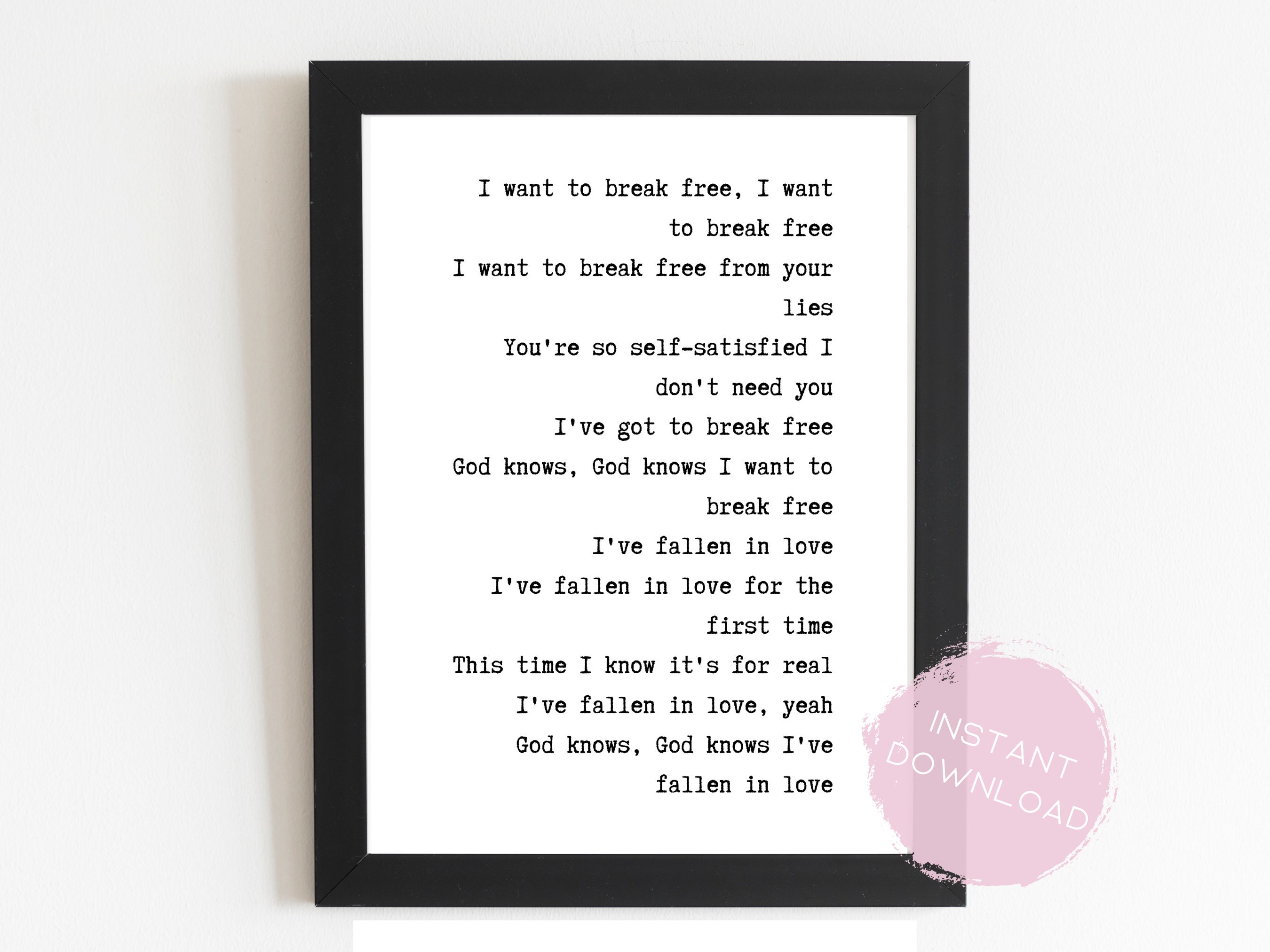 Queen I Want To Break Free Lyrics