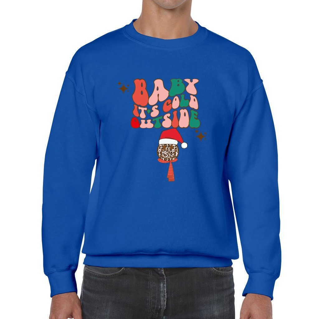 Discover Baby Its Cold Outside Sweatshirt, Retro Christmas Gift Sweater, Vintage Christmas Tee, Xmas Happy New Year Unisex Crewneck Sweatshirt