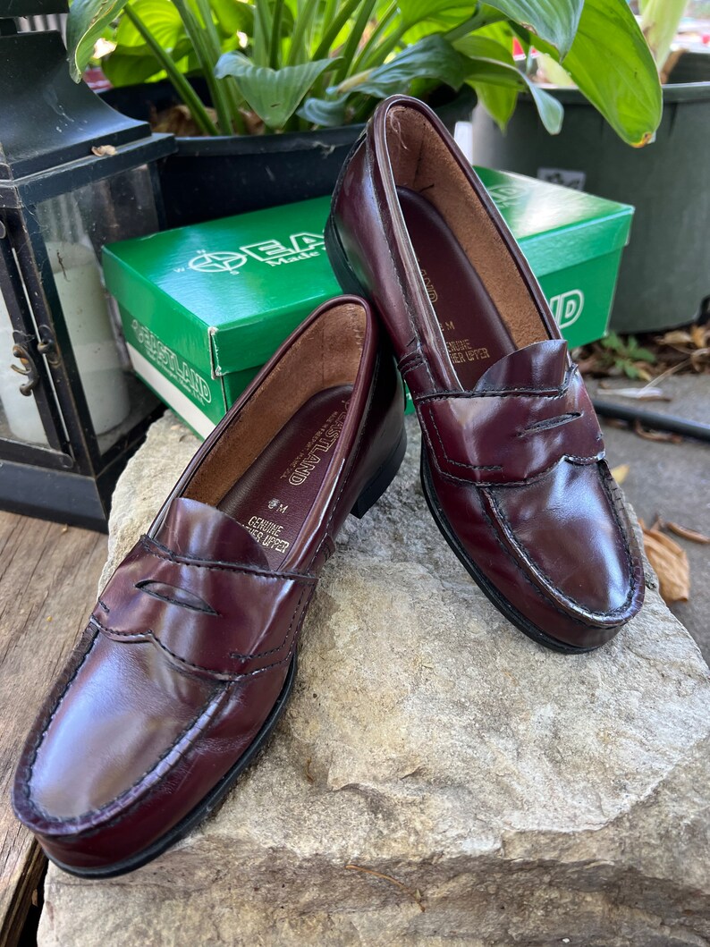 Vintage 1980s Eastland Penny Loafers Classic Burgundy Womens Etsy Vintage 1980s Eastland Penny Loafers Classic Burgundy Womens Etsy