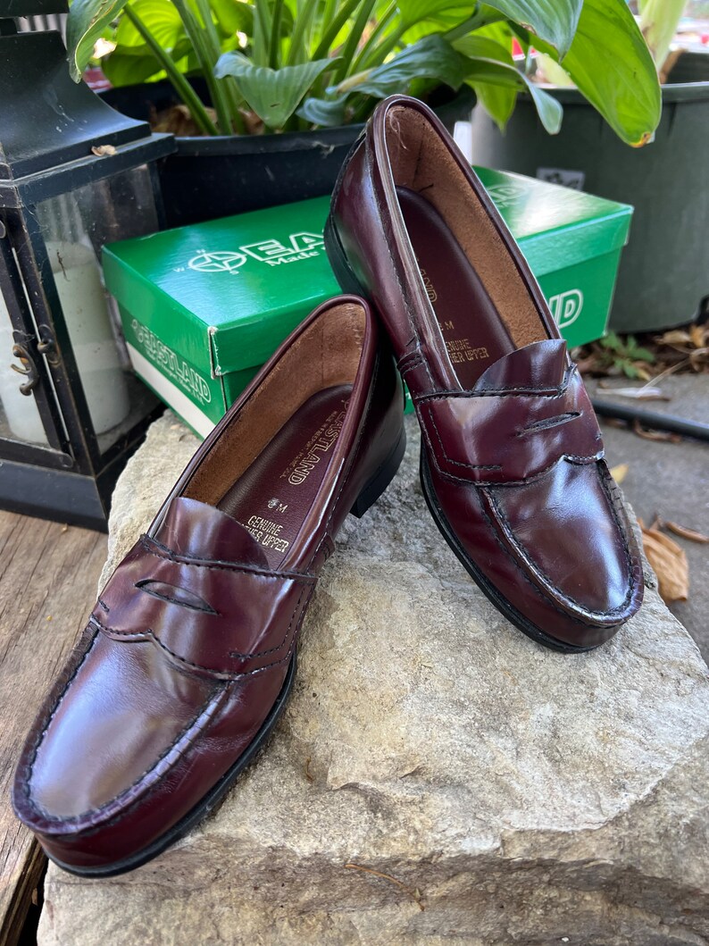 Vintage 1980s Eastland Penny Loafers Classic Burgundy Womens - Etsy