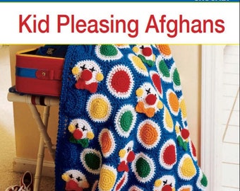 Leisure Arts Kid Pleasing Afghans PDF Instant Download Ebook Vintage Crochet Pattern