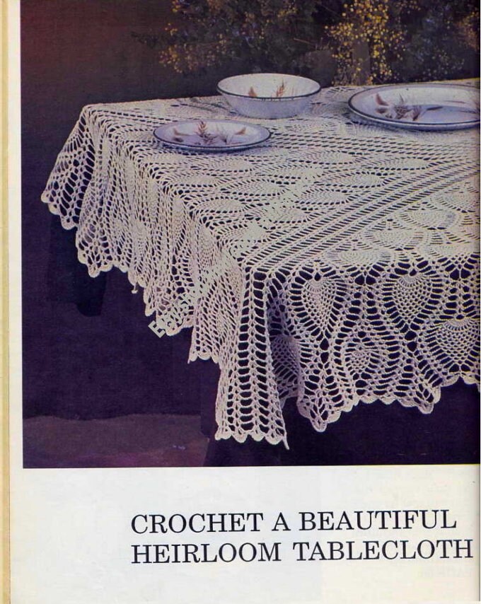28 Crochet Tablecloth Patterns with Doilies, Lace, and Table Runners 28 Pineapple Tablecloth Crochet Pattern