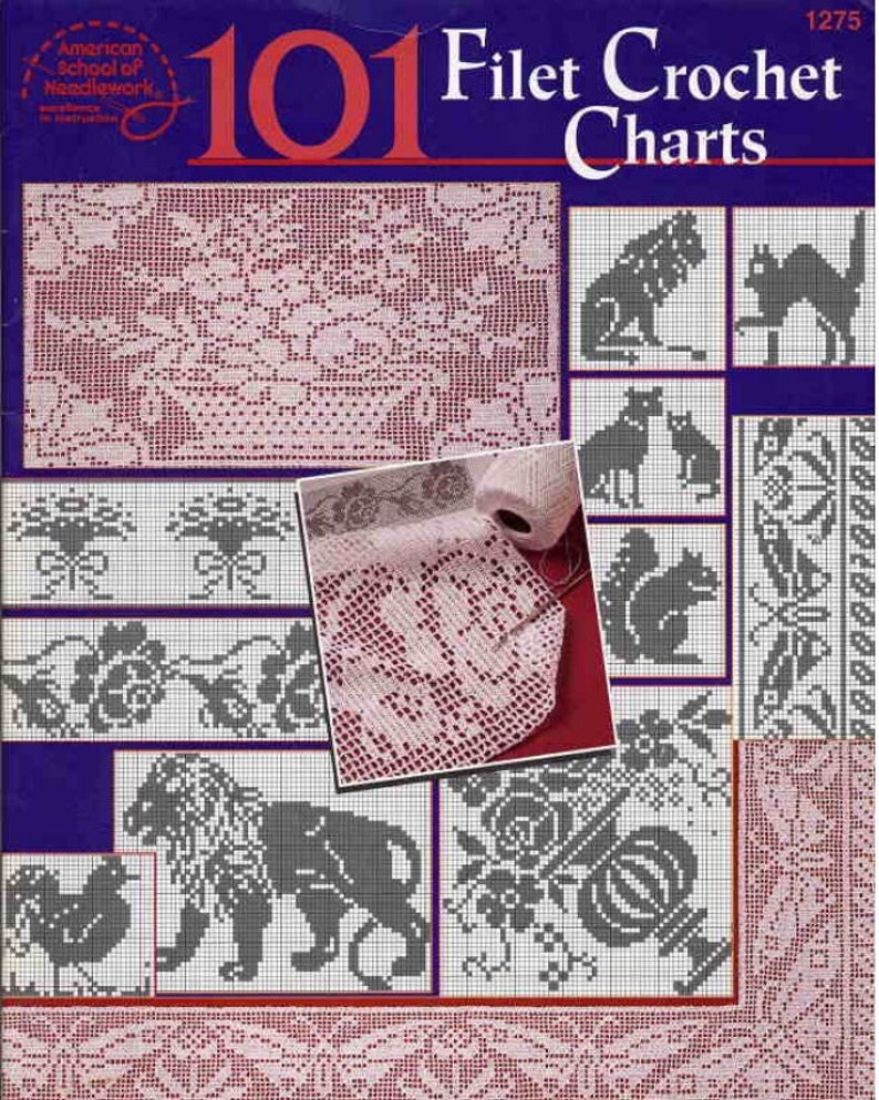 101 File Crochet Charts PDF Download Vintage Crochet Pattern image 1