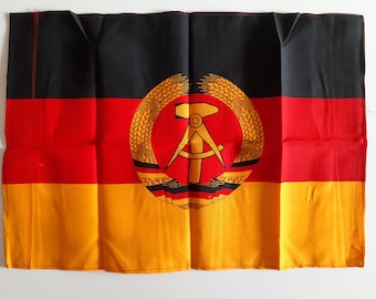 Original GDR Flag 1985, East Germany Cotton Banner (60x40)