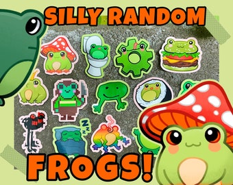 Frog Stickers | Cute Silly Funny Random Frogs | Meme stickers | Waterproof vinyl