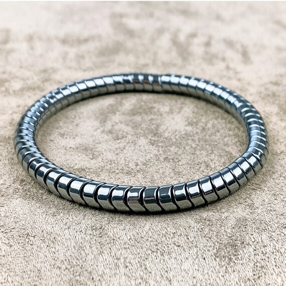 Magnetic Hematite Snake Chain Bracelet: Therapy Bracelet For Men