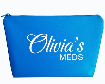 Medicine bag personalised,any text,custom print,allergy,asthma,inhaler,pills,epipen case,school mesd bag,first aid kit bag,medication pouch