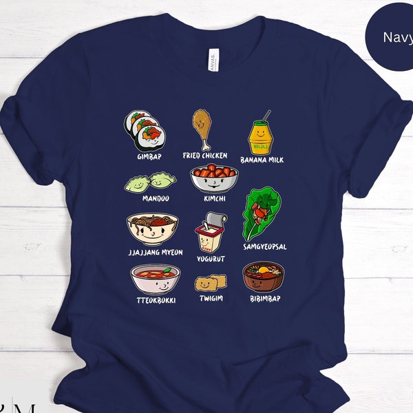 Korean Cuisine Lover's Apparel - Bibimbap Bowl, Kimchi, Bulgogi, Tasty Tteokbokki Funny Gift Ideas T-Shirt / Tank Top / Sweatshirt / Hoodie