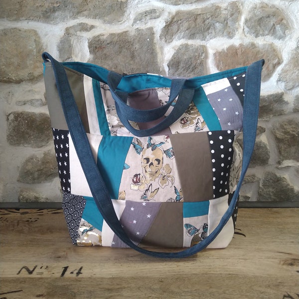 Sac patchwork upcyclé