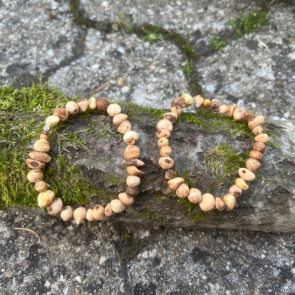 Baumperlen Holzperlen Armband Naturschmuck Kraftarmband