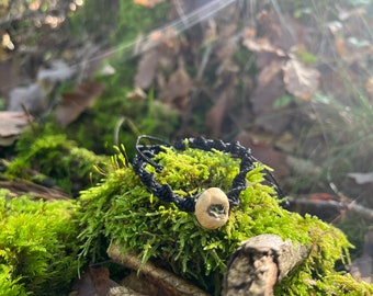 Bracelet de perles en bois de perles d'arbre, bijoux naturels, bracelet de puissance