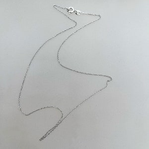 スターリングシルバーロジウムメッキボックスチェーン