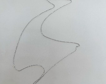 Sterling Silver Rhodium Plated Box Chain