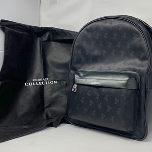 Versace Collection Black Medusa Makeup Bag Backpack – New with Tags & Dust Pouch (VIP Gift) Beauty Bag