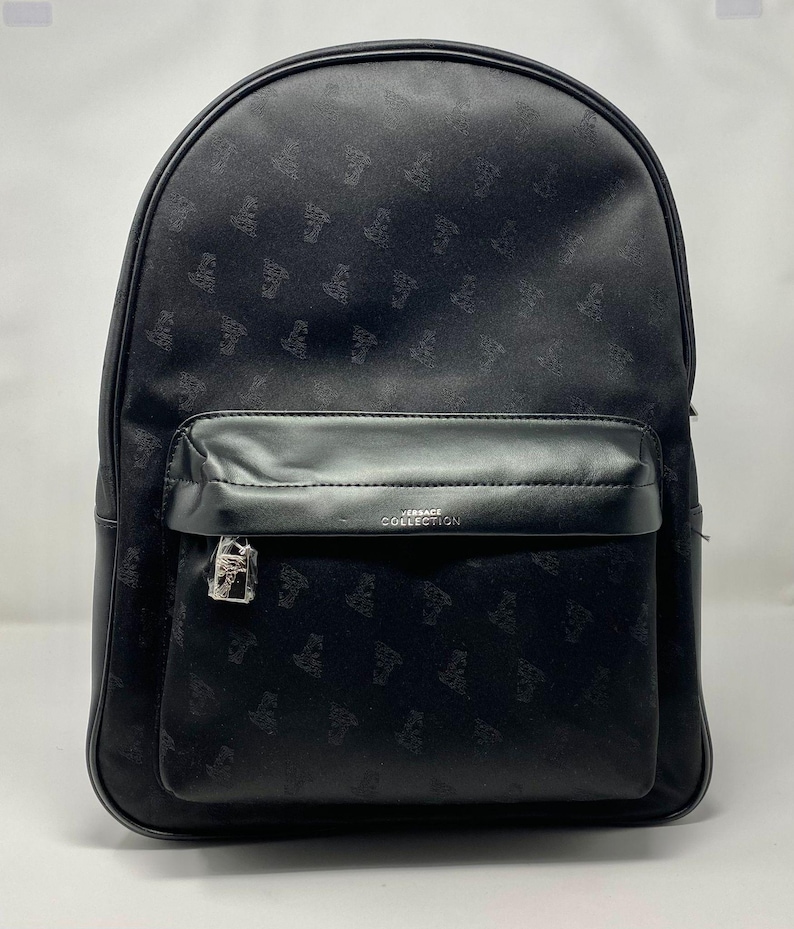 Versace Collection Black Medusa Makeup Bag Backpack – New with Tags & Dust Pouch (VIP Gift) Beauty Bag