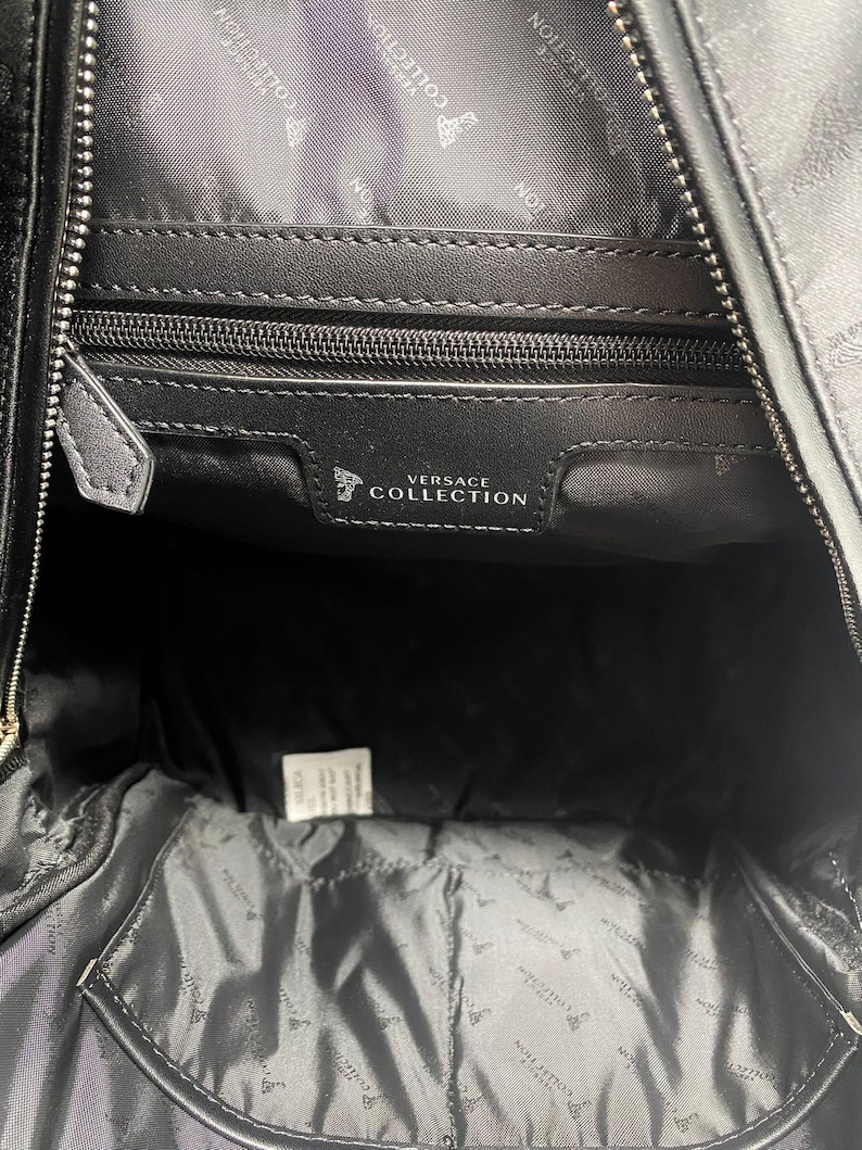 Versace Collection Black Medusa Makeup Bag Backpack – New with Tags & Dust Pouch (VIP Gift) Beauty Bag