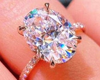 2.70 Ct Oval Moissanite Engagement Ring,Oval Diamond Ring,Oval Solitaire Ring,Oval Moissanite Wedding & Engagement Ring,Oval Cut Ring Gift