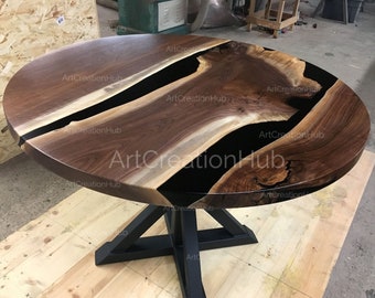 Epoxy Handmade Luxury dining, sofa, Side center table, Live Edge Walnut Table, Custom Order, Epoxy Resin River Table, ONLY Natural Wood Use
