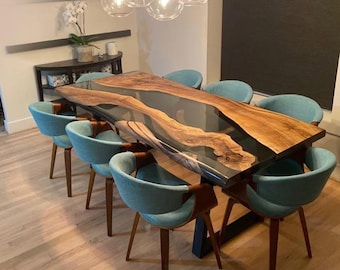 Epoxy Dining Table, Custom Resin Kitchen Table, Epoxy resin Table, Modern Wooden Table, Kitchen Furniture, Office Table, Handmade Table top
