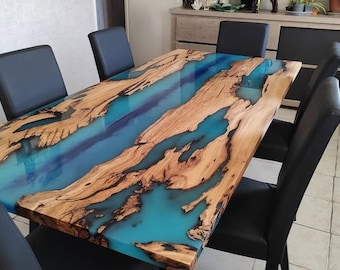 Epoxy Dining Table, Custom Resin Kitchen Table, Epoxy resin Table, Modern Wooden Table, Kitchen Furniture, Office Table, Handmade Table top
