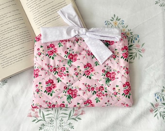 Pink Peony Bow Book Sleeve