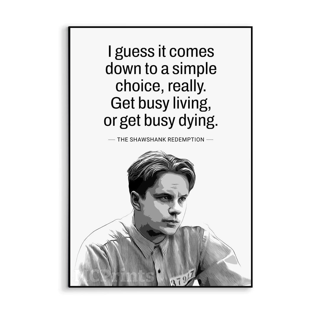 The Shawshank Redemption Print Inspirational Movie Quote Etsy
