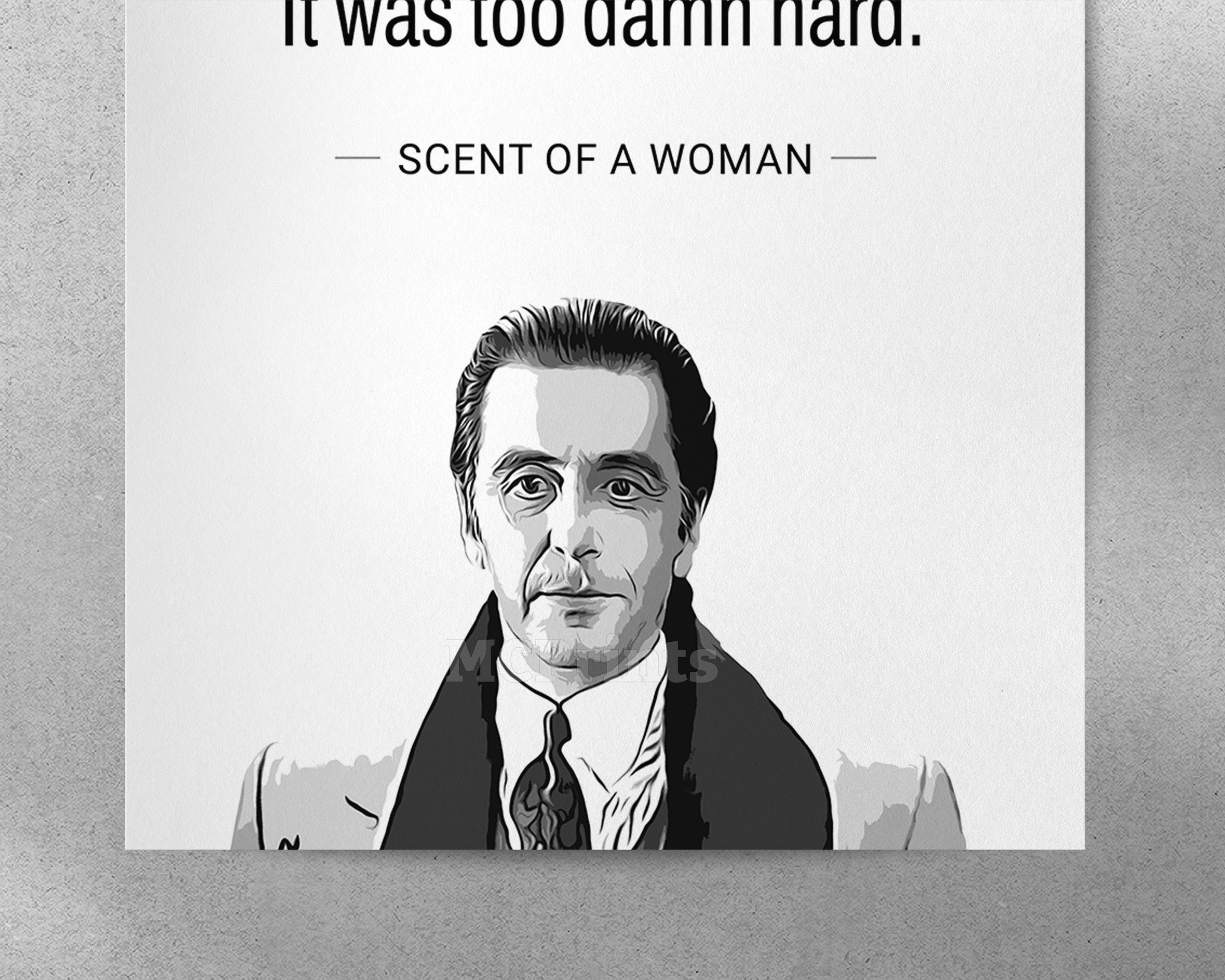 Scent of A Woman Al Pacino Movie Poster Print Aesthetic Film - Etsy