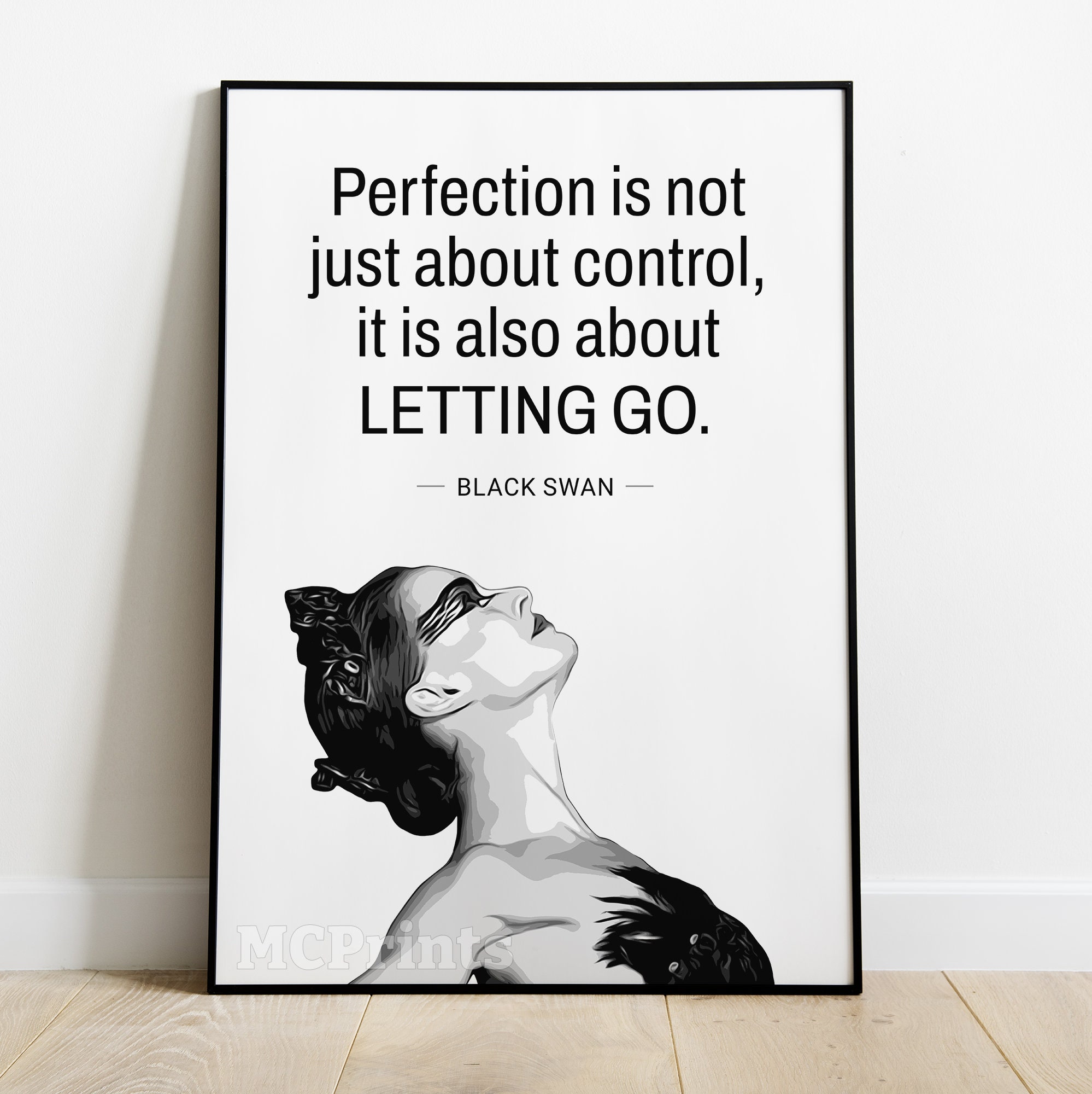 Black Swan Movie Quote Poster Print, Minimalist Movie Wall Art ...
