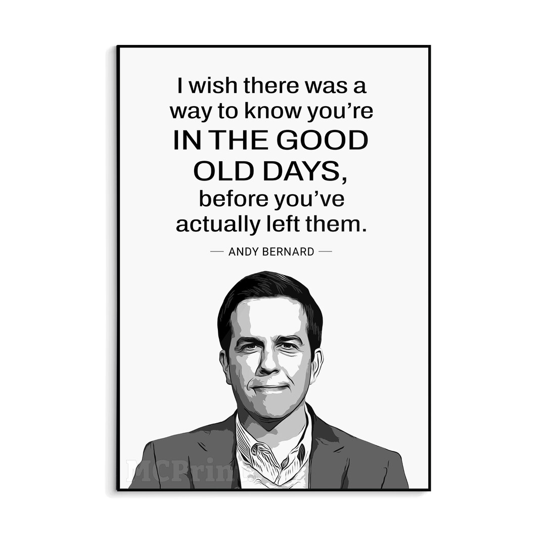 Printable Andy Bernard TV Show Poster Hilarious Poster for Etsy