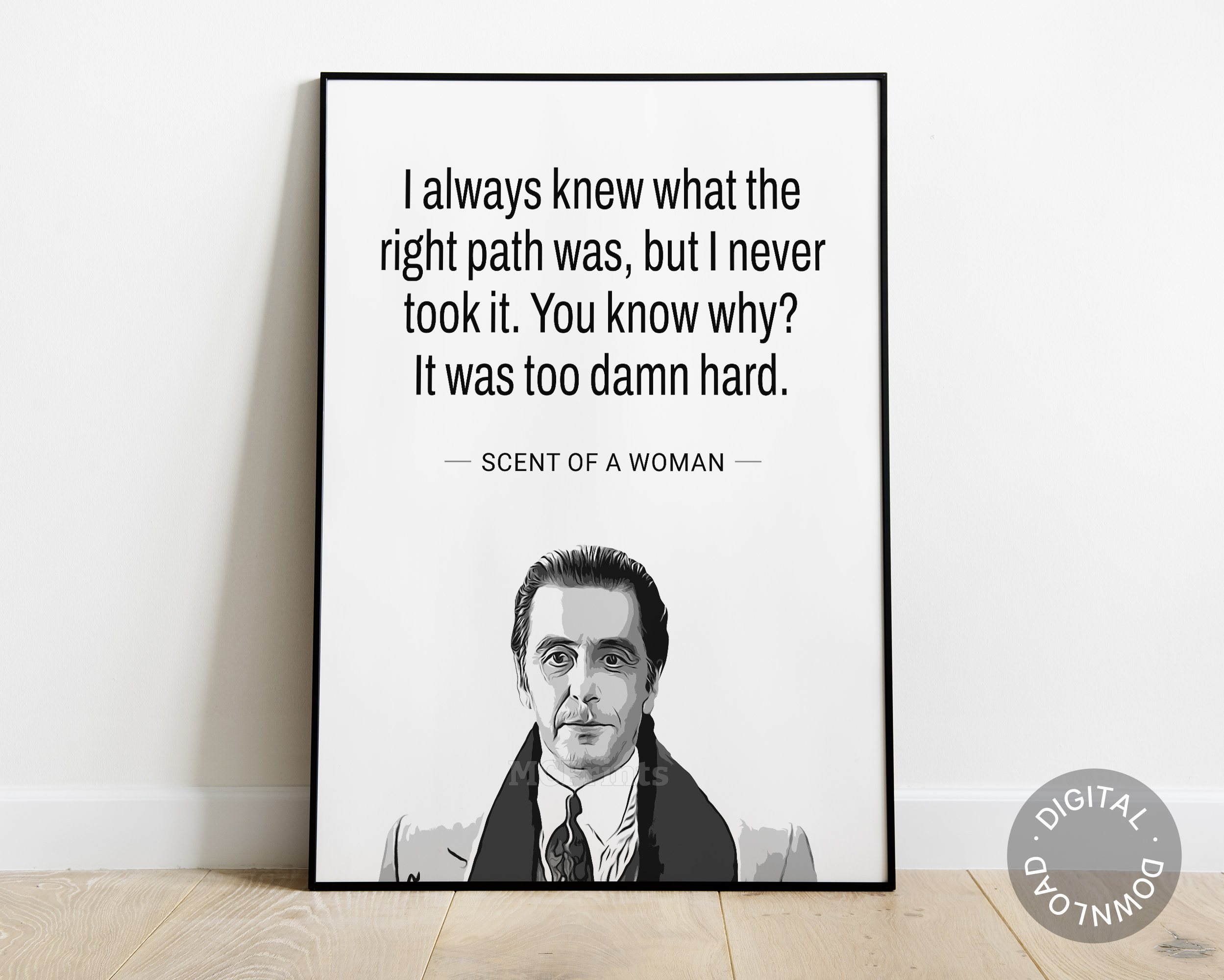 Scent of A Woman Al Pacino Movie Poster Print Aesthetic Film - Etsy