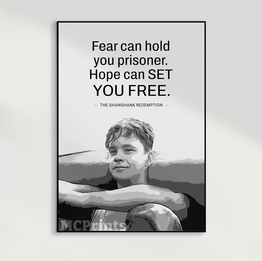 The Shawshank Redemption Print, Aesthetic Movie Quote Poster for Room ...