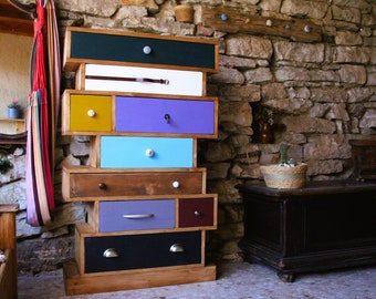 Cover XL, custom-made colored chest of drawers