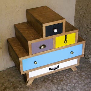 Bezug, maßgefertigte farbige Kommode