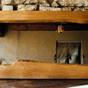 Tukor, mirror with reclaimed wood Castagno di recupero