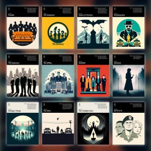 Colección de carteles minimalistas SERIES: listos para imprimir